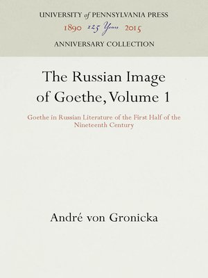 cover image of The Russian Image of Goethe, Volume 1
